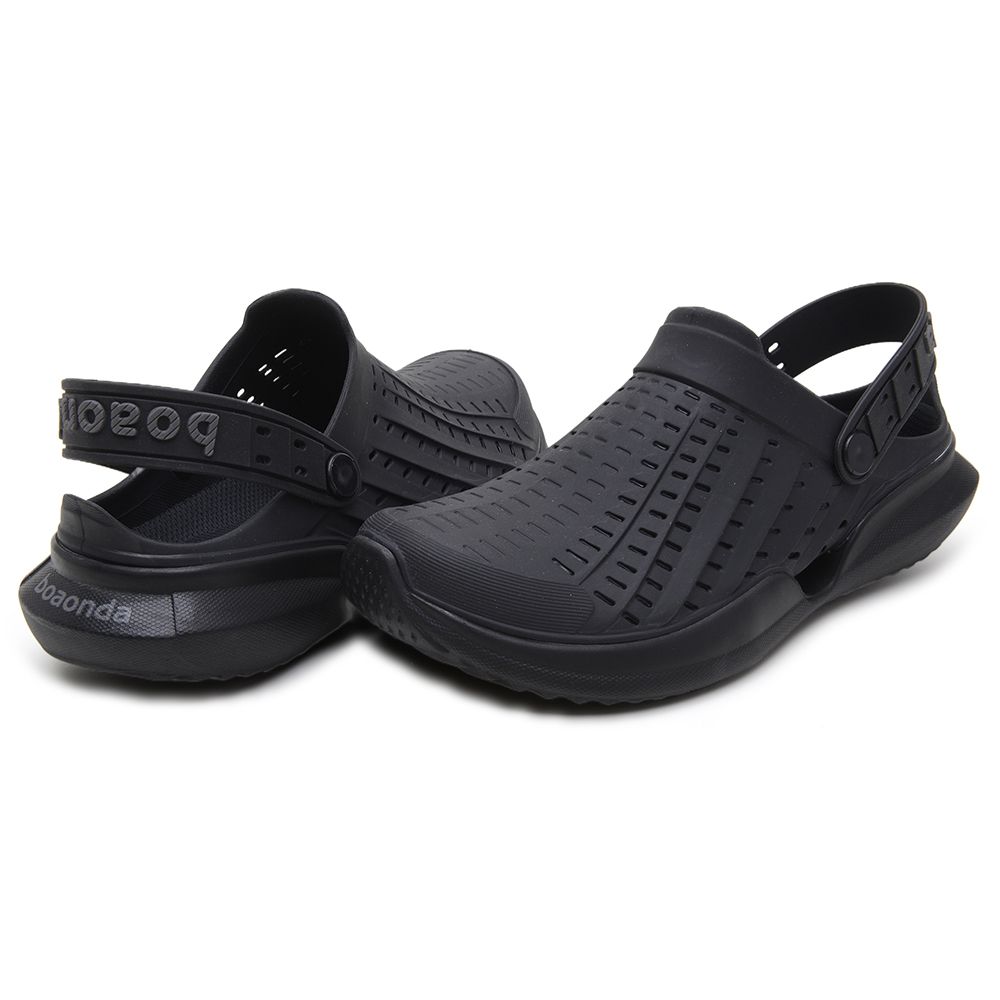 Babuche Masculino Boa Onda Flow TR Comfortech com Palmilha - Preto/Preto