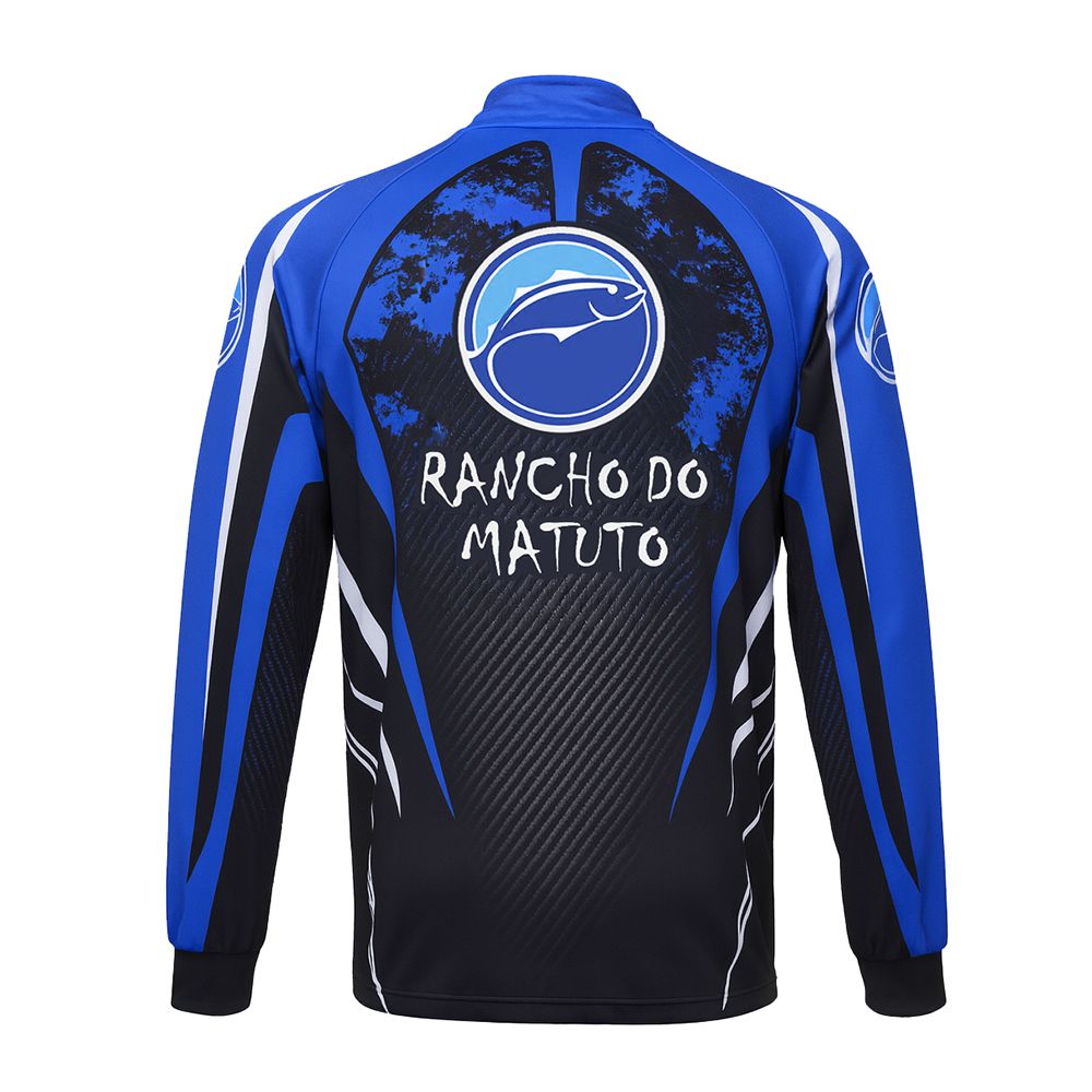 Camisa de Pesca Masculina Rancho do Matuto Tecnologia TrueLife Proteção UV +50 - Preto/Azul