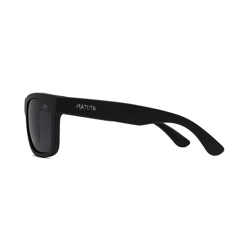 Óculos Solar Pescaria Polarizado Rancho do MatutoResistente Flexível Proteção UV +400 - Preto/Preto/Preto