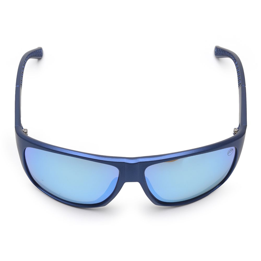 Óculos Solar Pescaria Polarizado Lente Espelhada Resistente Flexível Proteção UV +400 - Azul/Azul/Azul