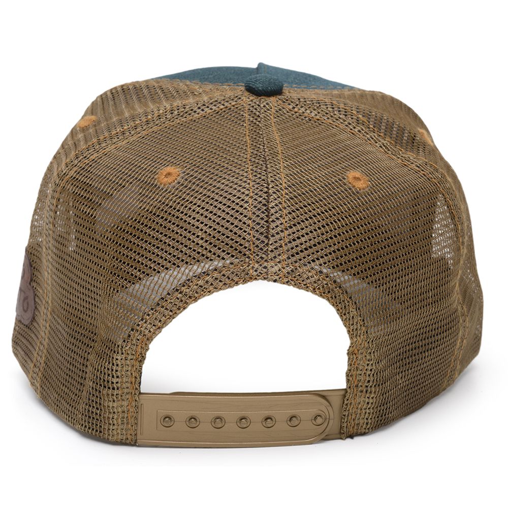 Boné Rancho do Matuto Patch Bordado Premium Tela Respirável Proteção - Verde Escuro/Dourado