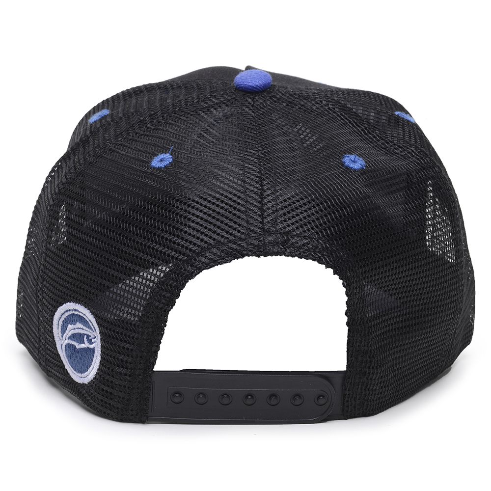 Boné Rancho do Matuto Patch Bordado Premium Tela Respirável Proteção - Preto/Azul