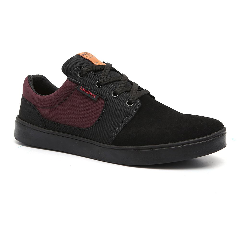 TÊNIS SKATE LION PRETO-BORDO - LANDFEET 