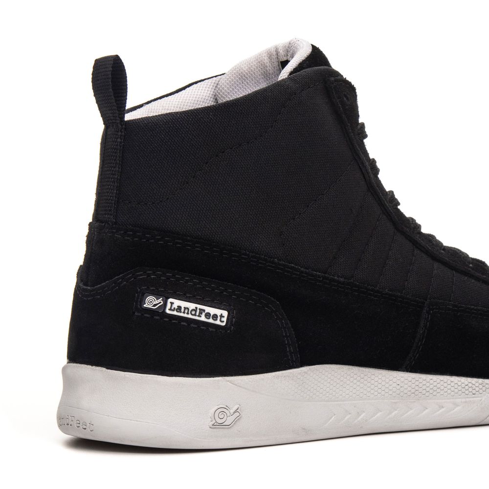 Tênis Landfeet Modelo JS - Lifestyle Drums Skate Cano Alto Preto Branco