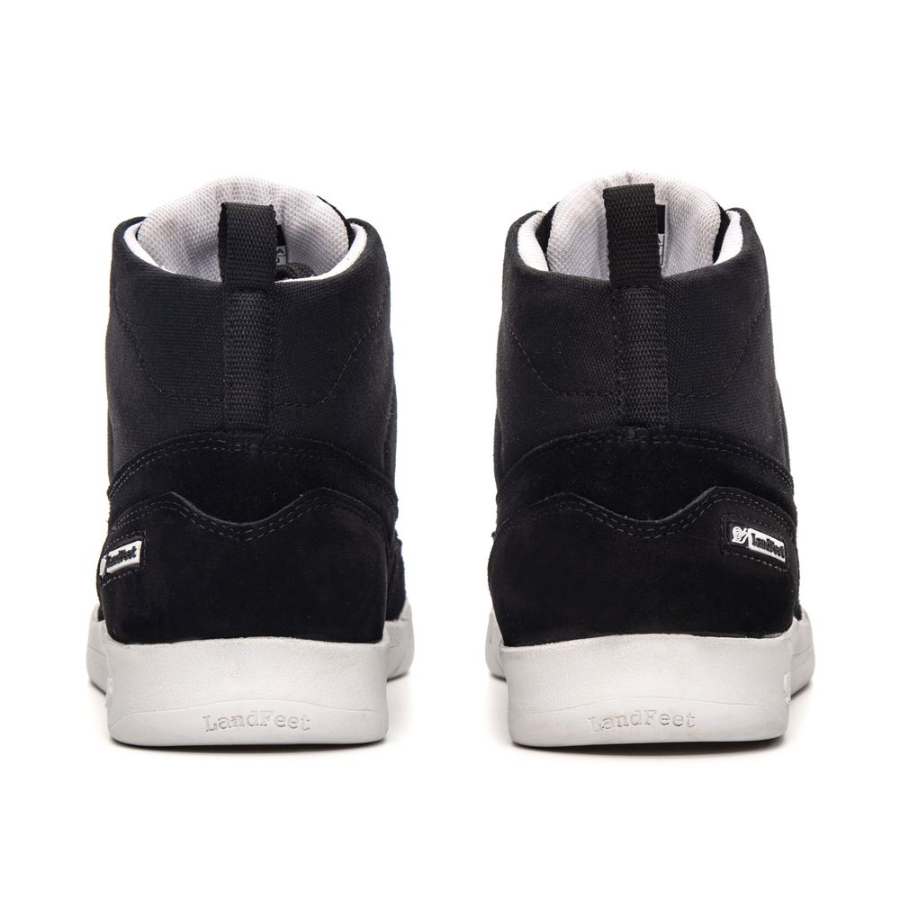 Tênis Landfeet Modelo JS - Lifestyle Drums Skate Cano Alto Preto Branco
