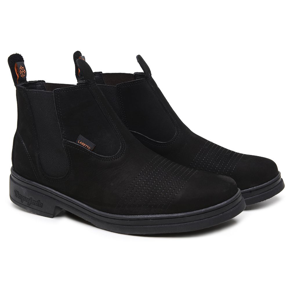 Botina Vaquejada Unissex - Preta - BOTINA PRETA - LARETTO