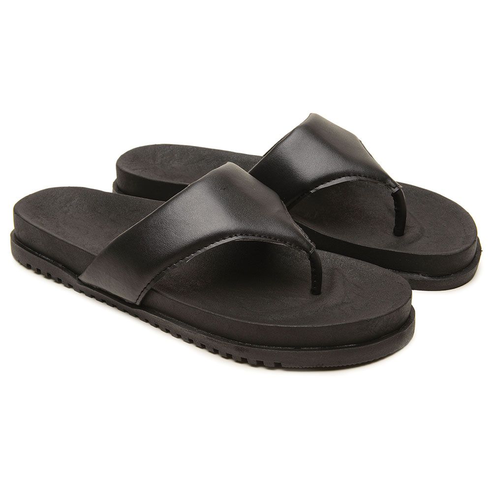 Sandália Feminina Flat - Preta - FLAT PRETA - LARETTO