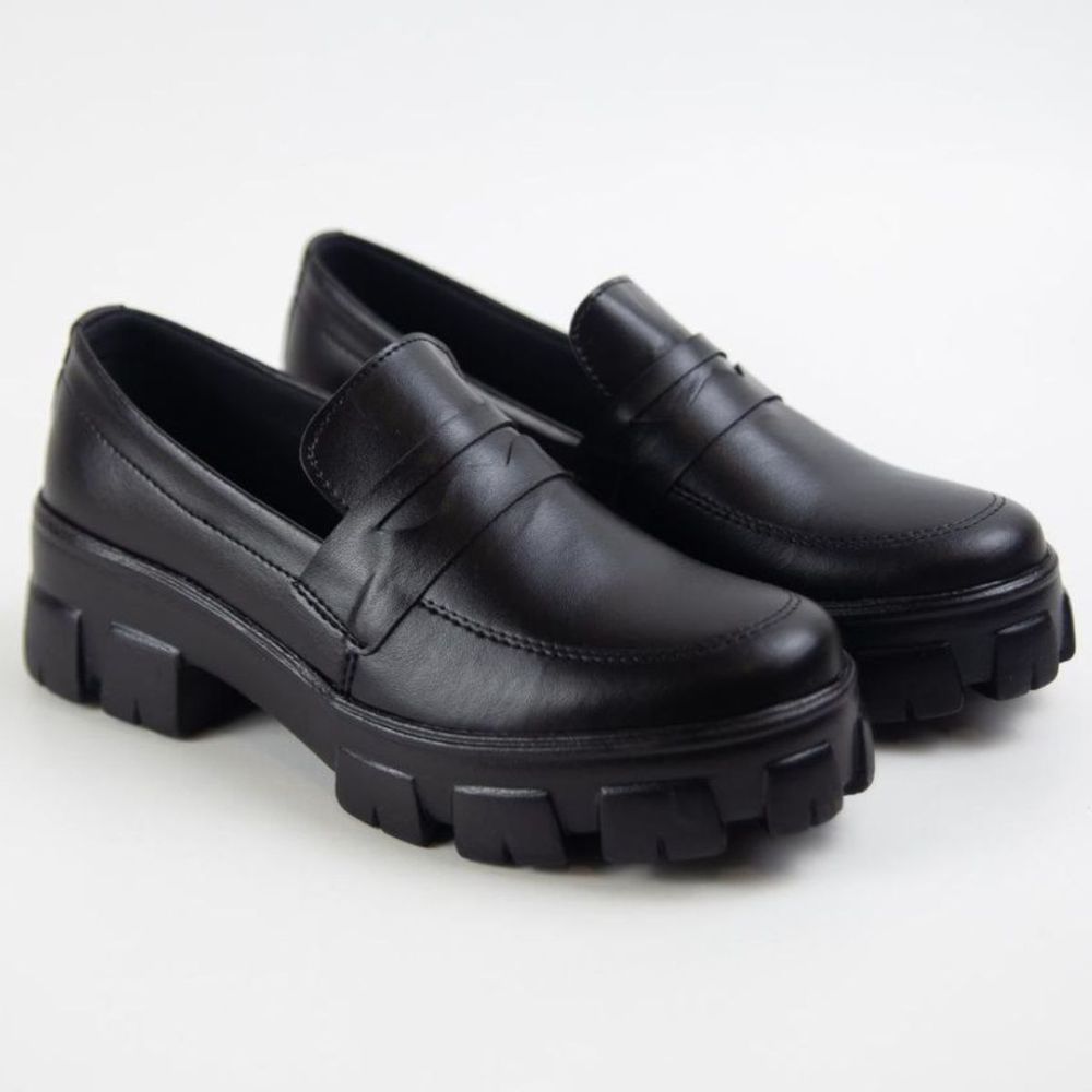 Mocassim Feminino Liso - Preto - MOC LISO - LARETTO