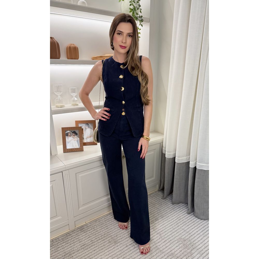 CALÇA SARJA AZUL MARINHO - Le Preppy