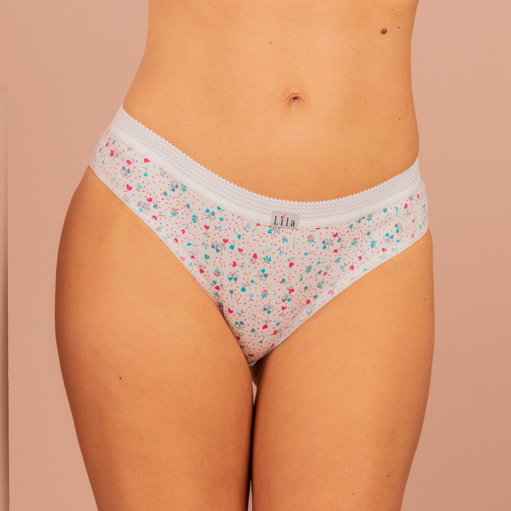 Calcinha Algodão 0039 - ESTAMPADO - LILA LINGERIE