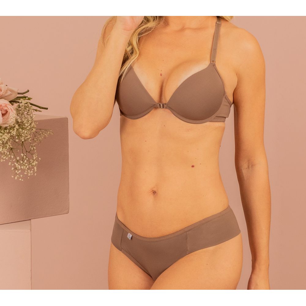 Conjunto Nadador Fecho Frontal 1344 - CASTANHO - LILA LINGERIE
