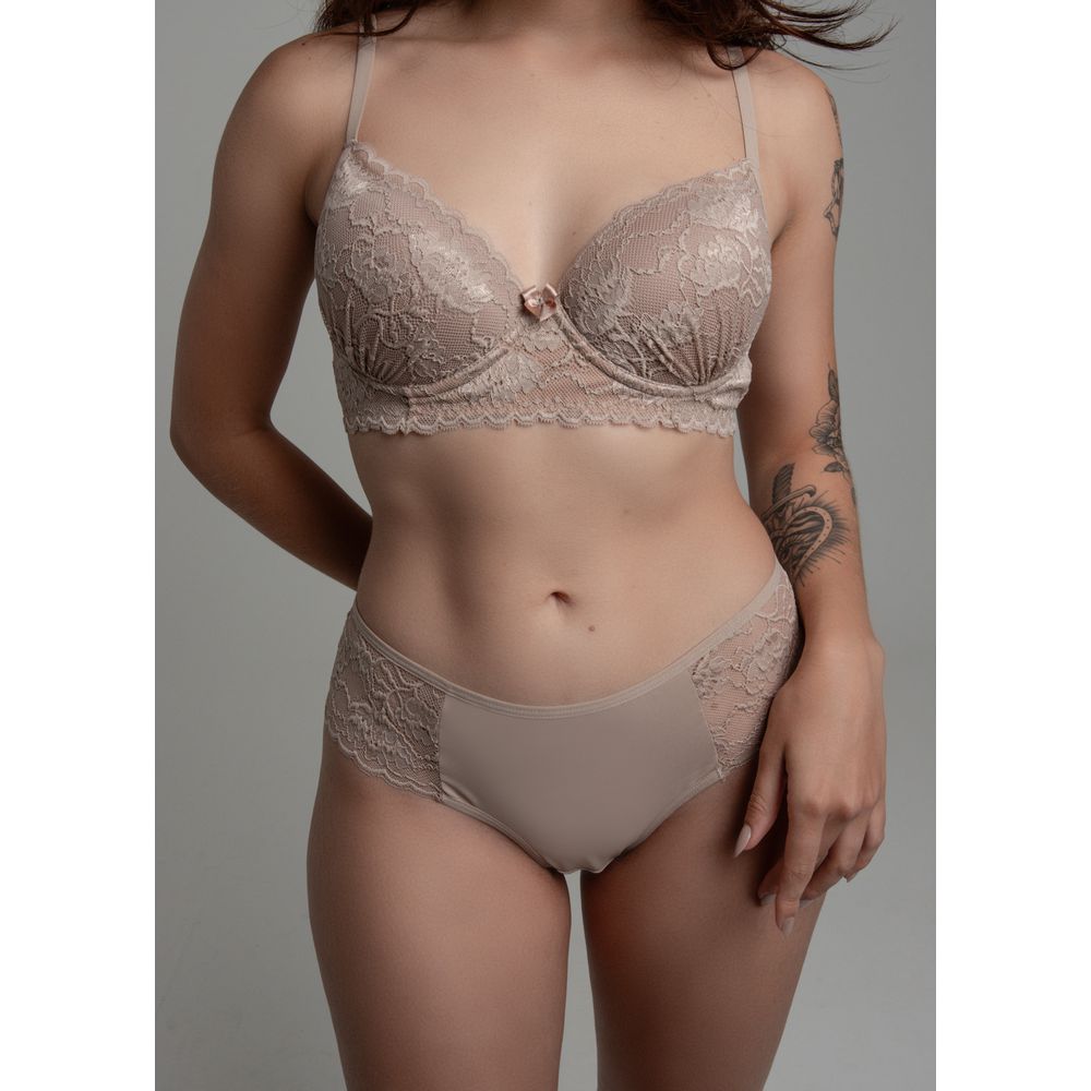 Conjunto Rendado com Bojo 1035 - CHOCOLATE - LILA LINGERIE