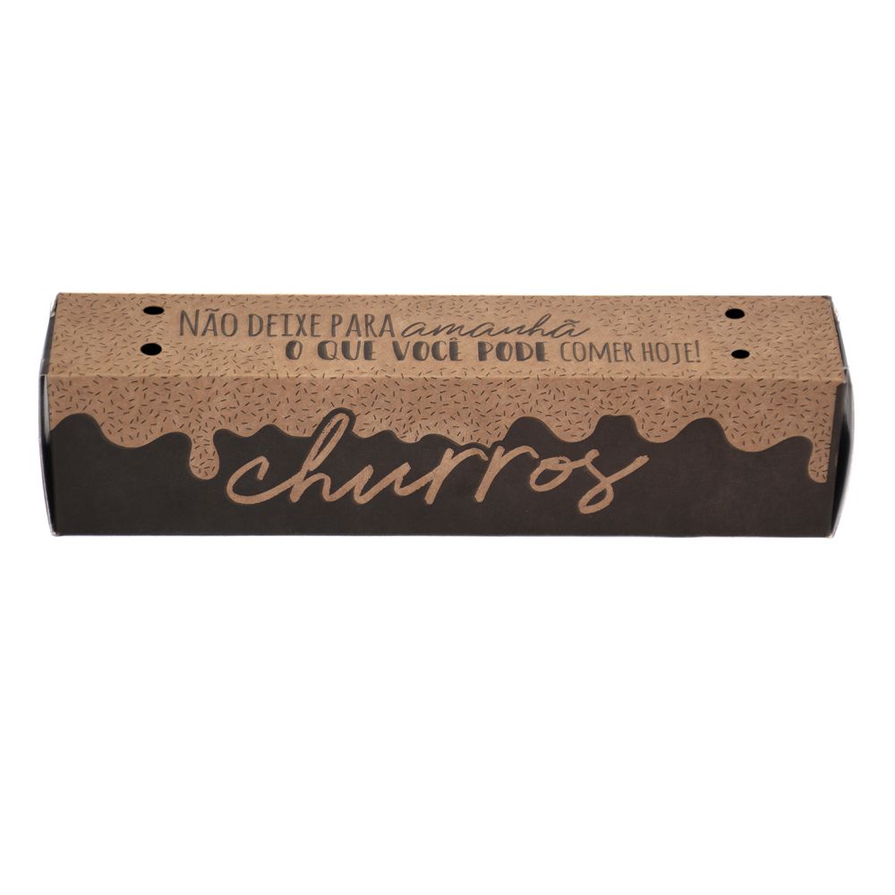 Embalagem Delivery Churros com Tampa Kraft (PCT 10... - Embalt Embalagens 