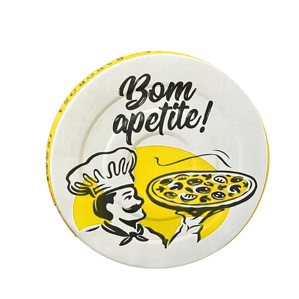 Caixas De Pizza Redonda Tam. 30 - Amarela - Pct 25... - Embalt Embalagens 