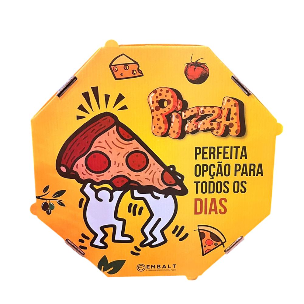 Caixas De Pizza Oitavada Fotográfica Tam. 35 - Piz... - Embalt Embalagens 