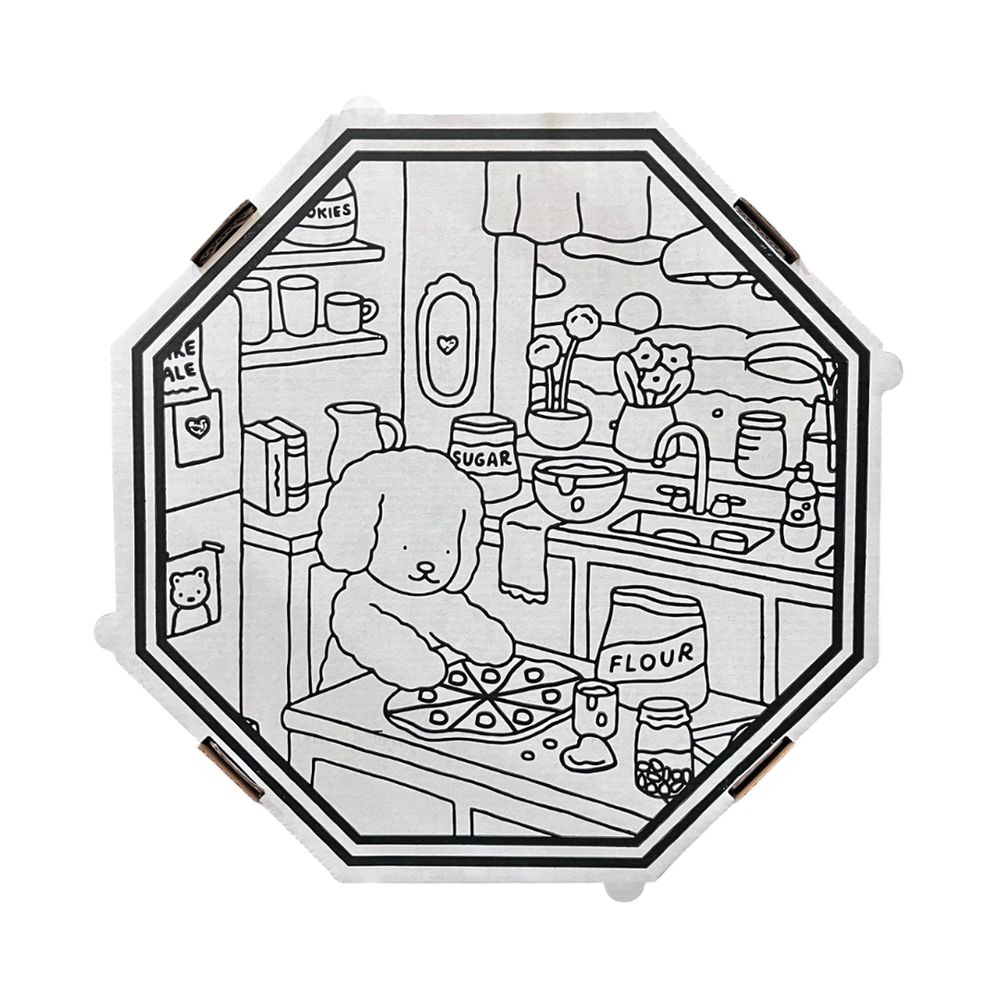 Caixas De Pizza Oitavada Tam. 35 - Temática Bobbie... - Embalt Embalagens 