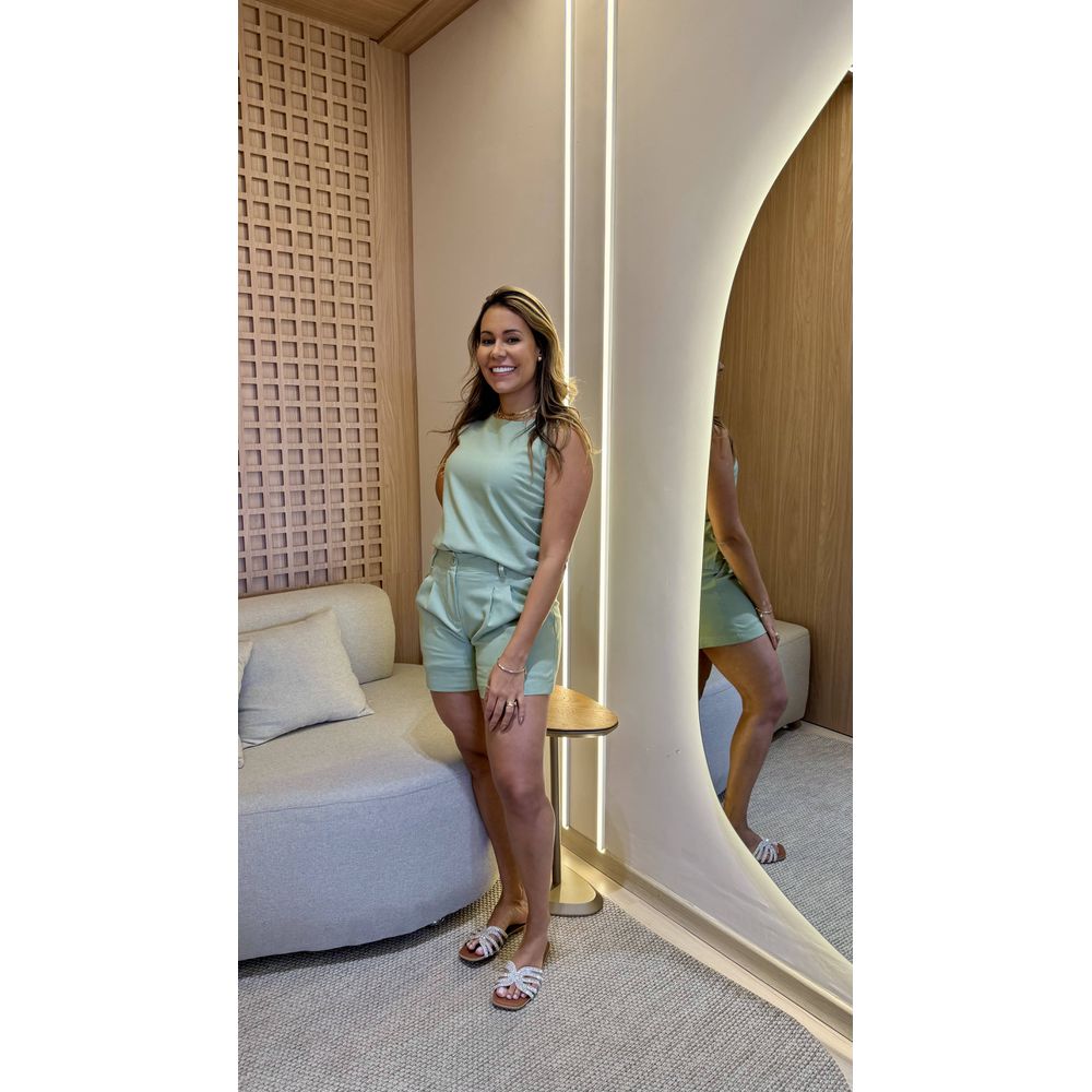 Conjunto Blusa E Short Valen Verde