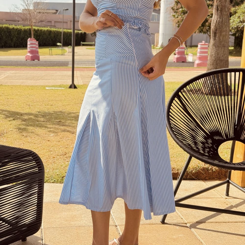 Conjunto Ane Azul/branco