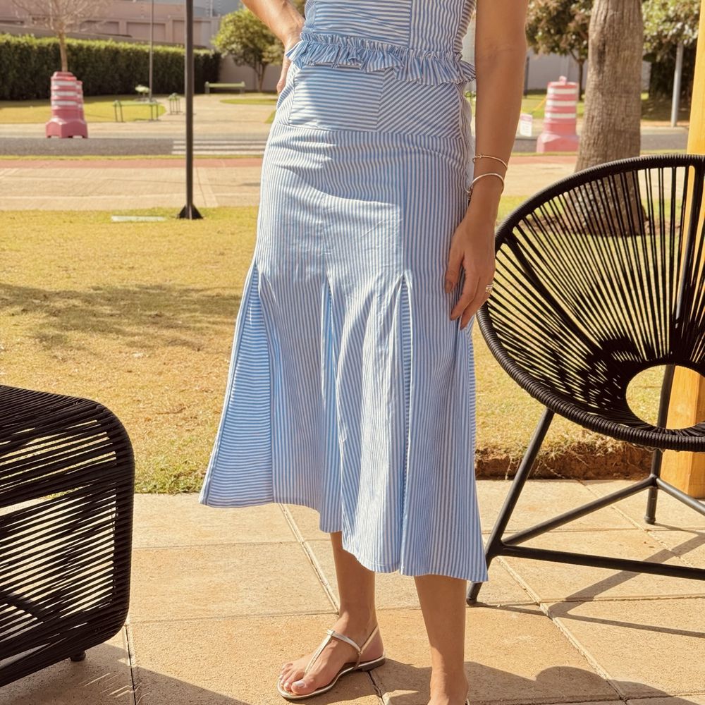 Conjunto Ane Azul/branco