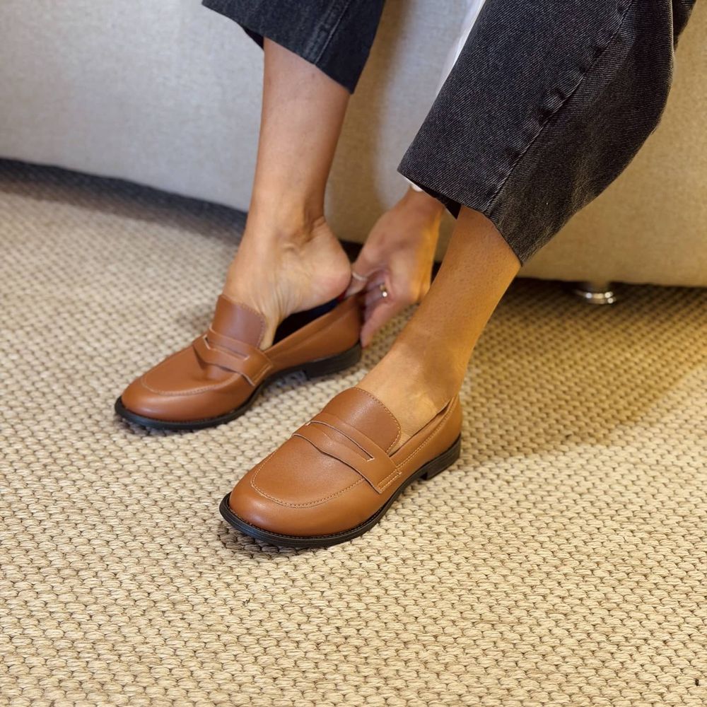 Mocassim Valentina Caramelo