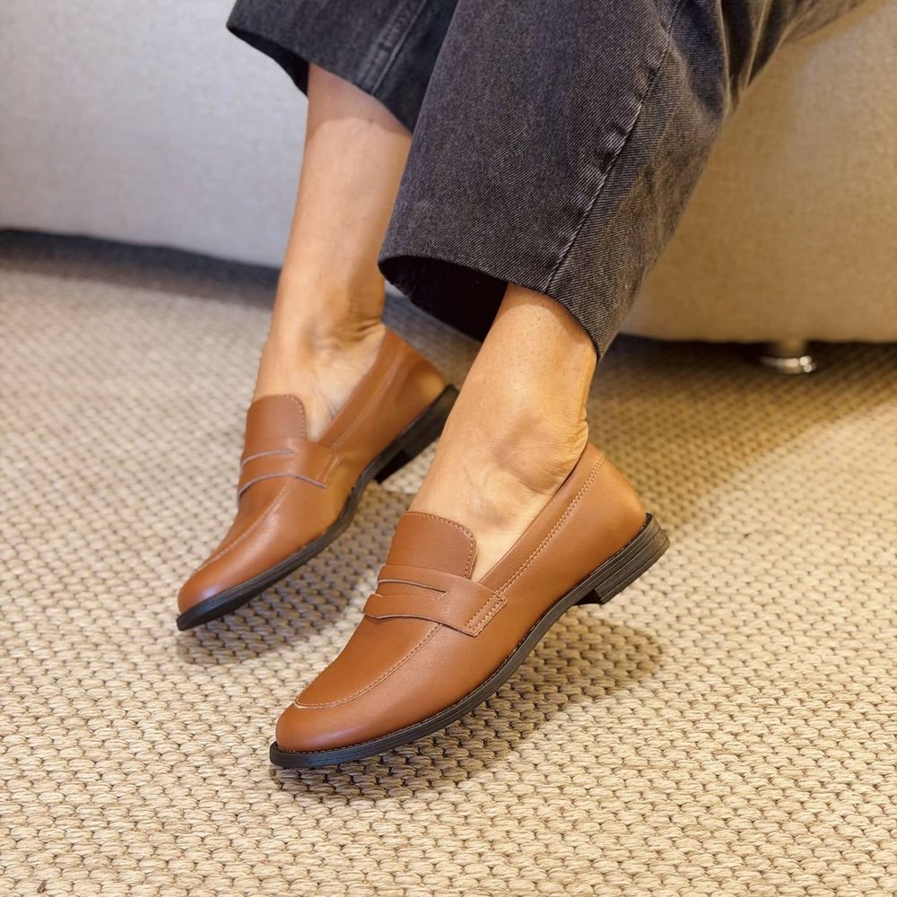 Mocassim Valentina Caramelo