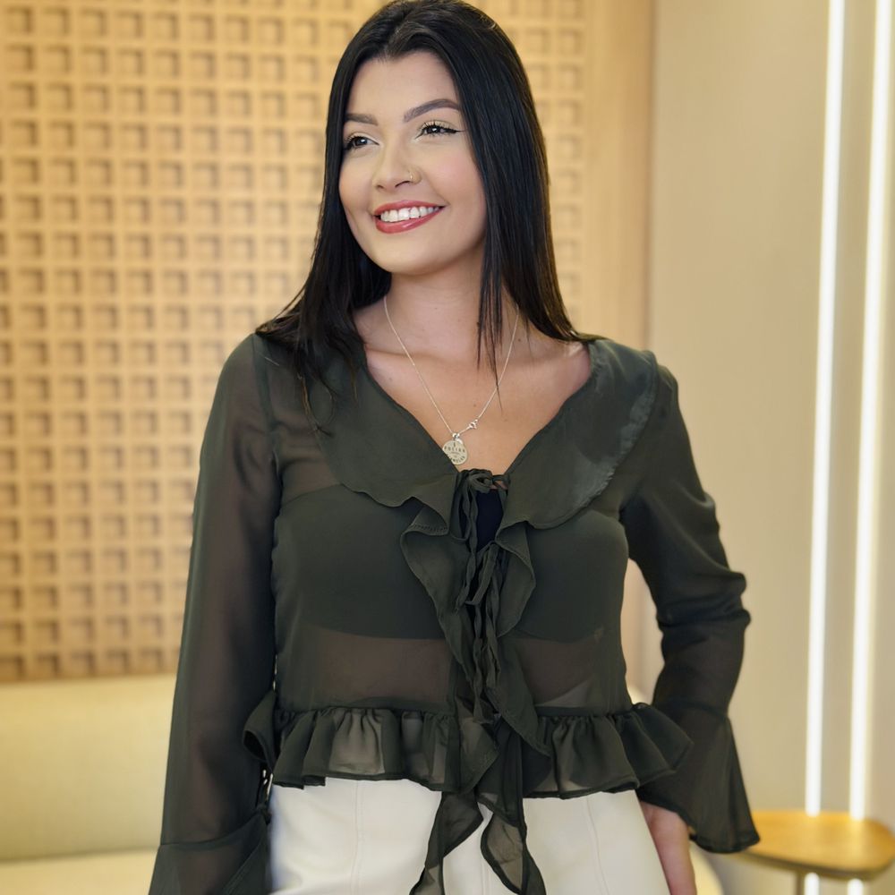 Blusa Lívia Verde - Loja Gabriela Ribeiro