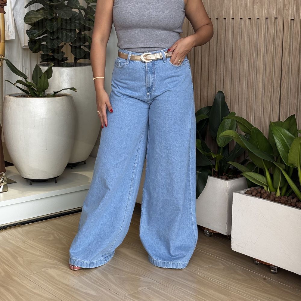 Calça Carol Pantalona Jeans