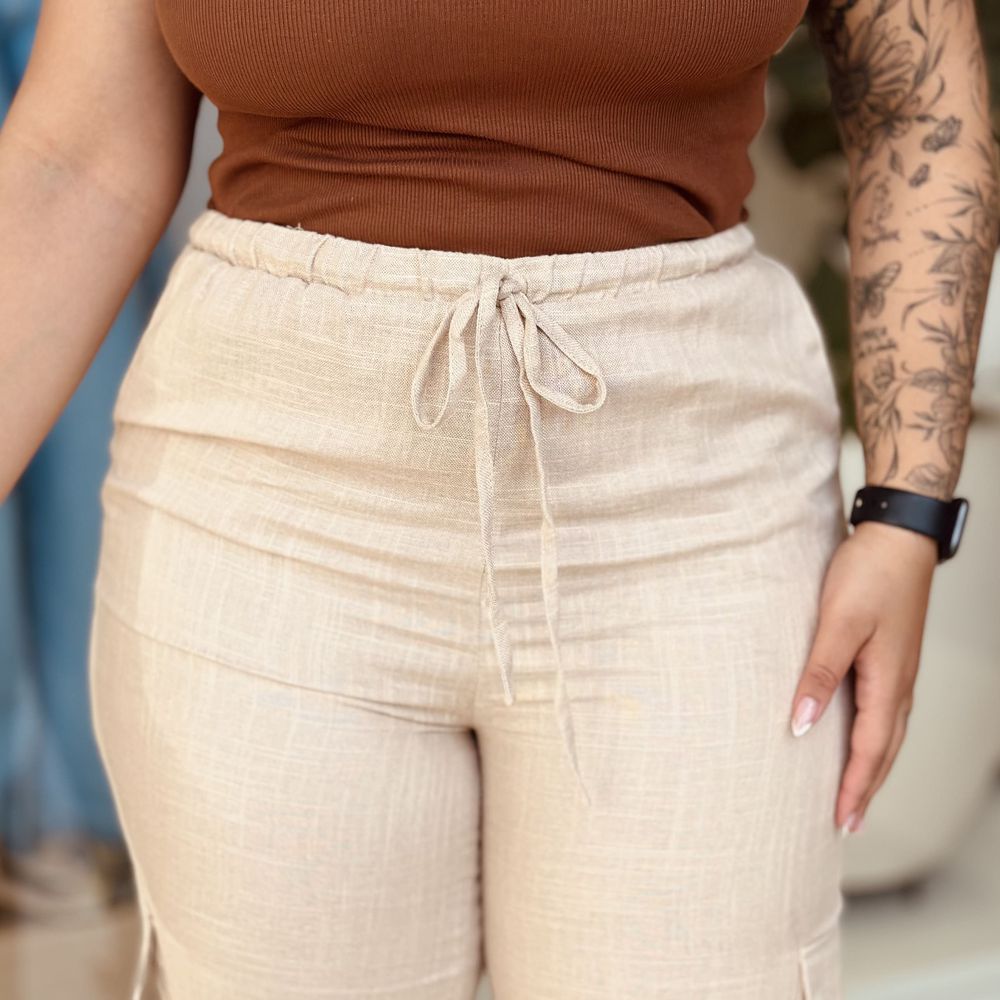Calça Laura Bege