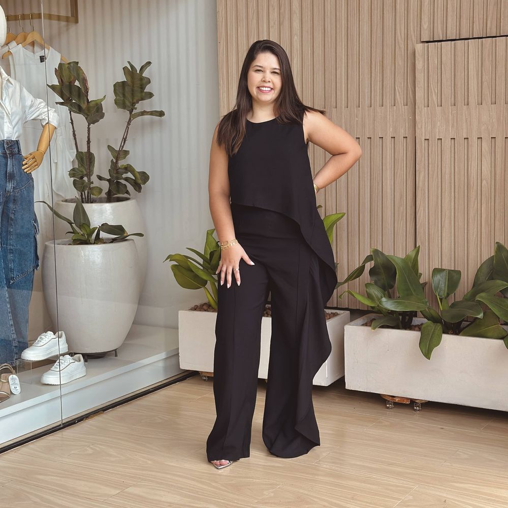 Macacão Amanda Preto - Loja Gabriela Ribeiro