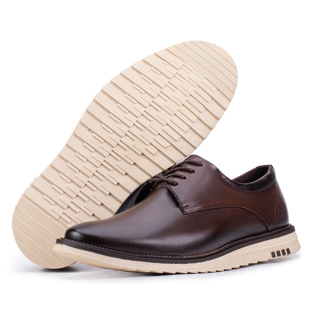 Sapato Social Bergamo Classic de Couro Marrom Kéff... - KÉFFOR Calçados