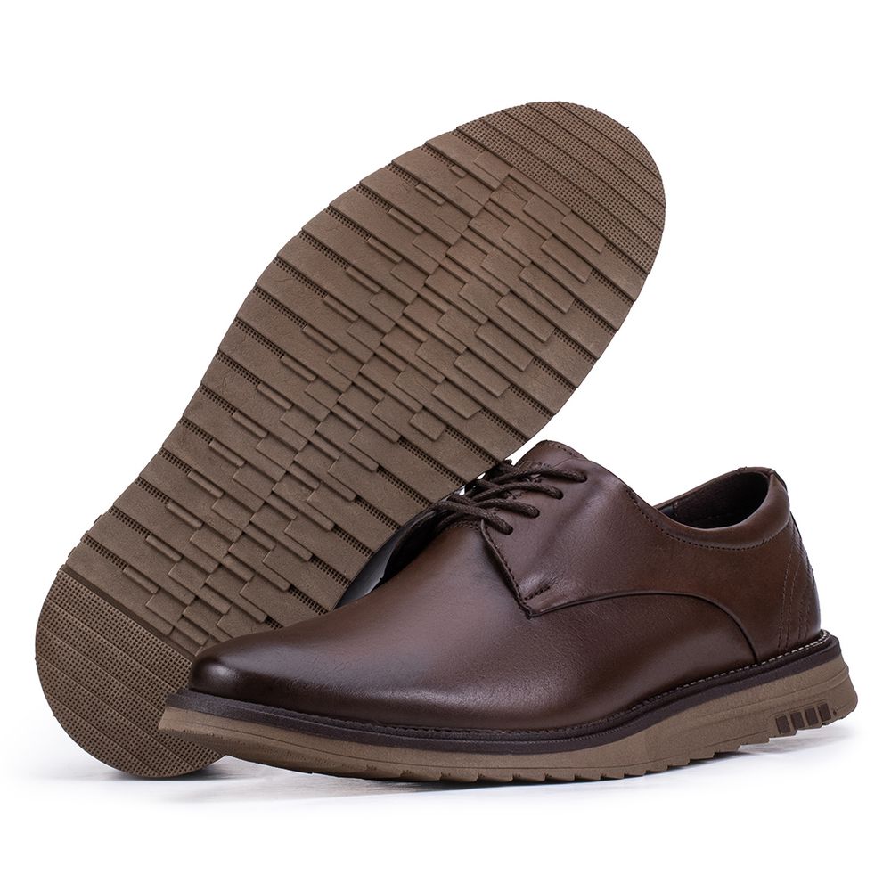 Sapato Social Bergamo Classic De Couro Café Kéffor... - KÉFFOR Calçados