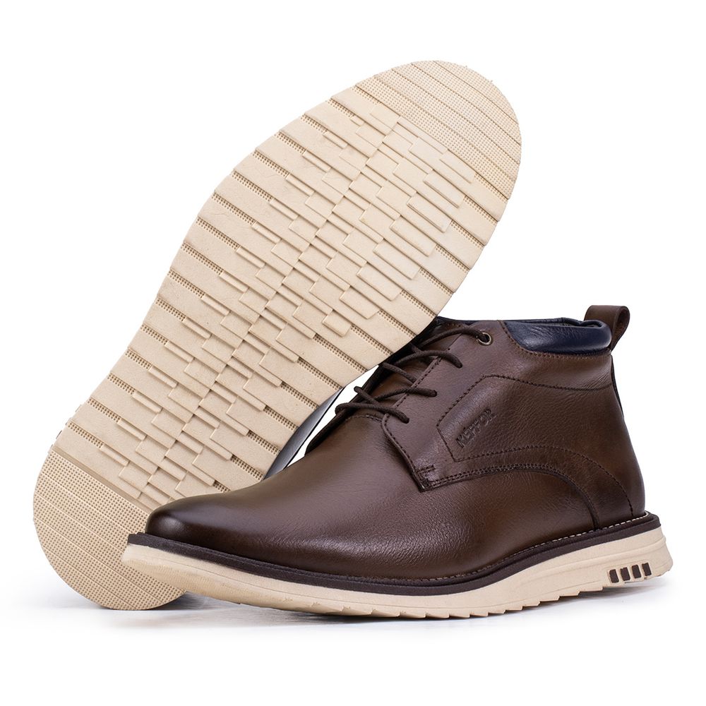 Sapato Social Bergamo Classic de Couro Marrom Kéff... - KÉFFOR Calçados