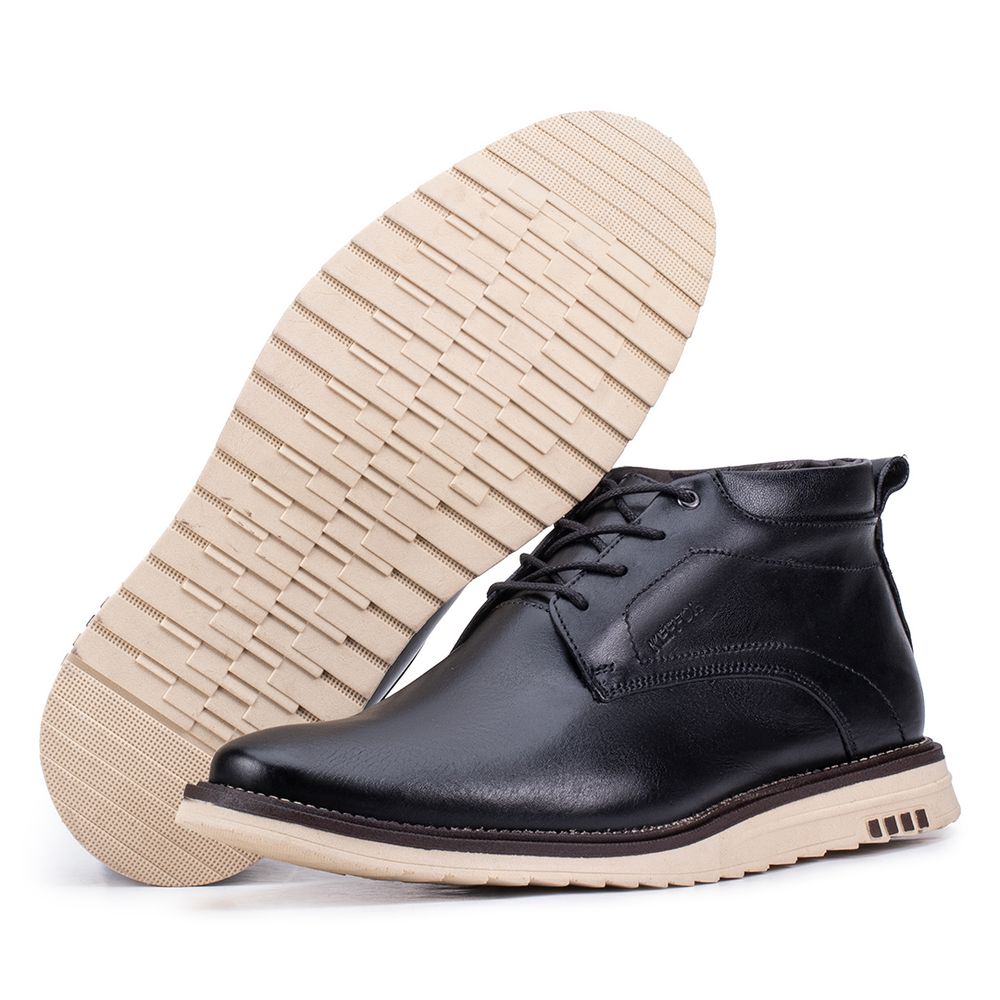 Sapato Social Bergamo Classic de Couro Preto Kéffo... - KÉFFOR Calçados