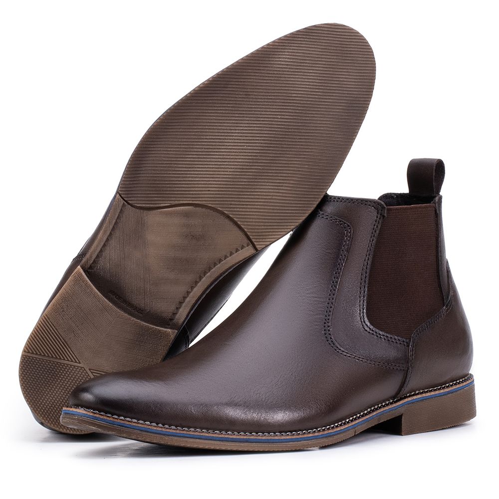 Bota social Paris em Couro Café Kéffor - 16940-14... - KÉFFOR Calçados