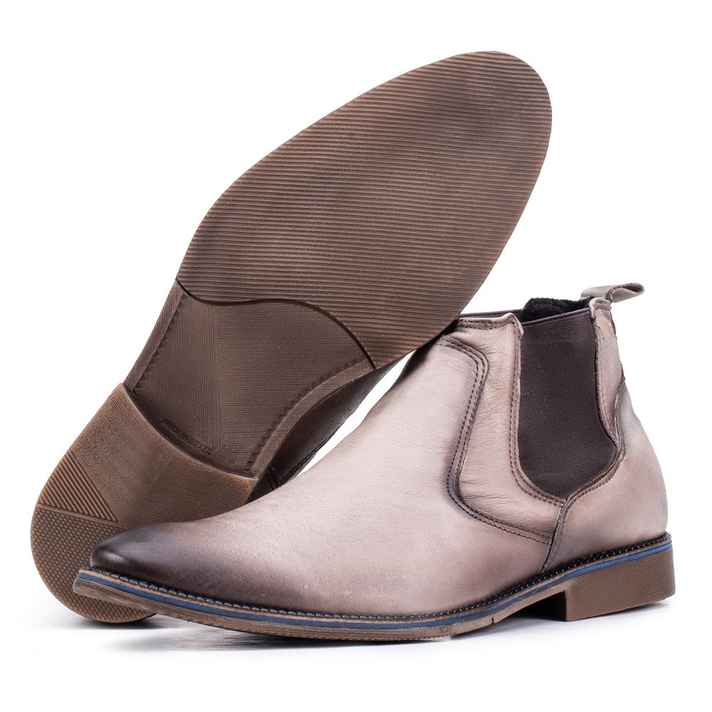 Bota social Paris em Couro Gelo Kéffor - 16940-80... - KÉFFOR Calçados