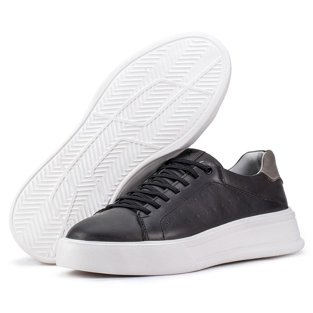 Tênis Casual Kéffor Mistral 600 De Couro Preto - 1... - KÉFFOR Calçados