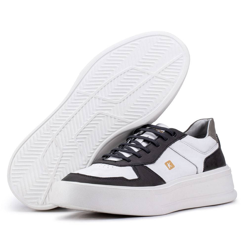 Tênis Casual Kéffor Mistral 610 De Couro Branco -... - KÉFFOR Calçados