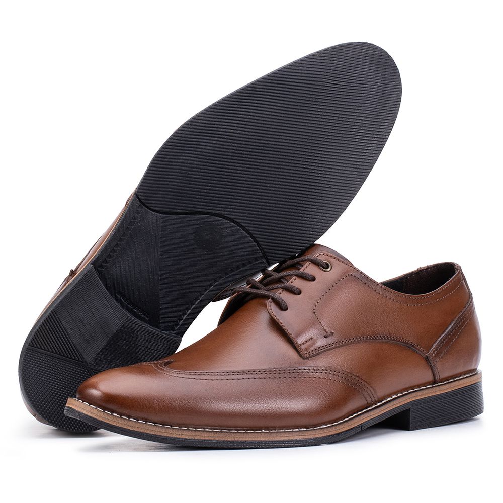 Sapato Social Masculino Paris de Couro Marrom - 16... - KÉFFOR Calçados