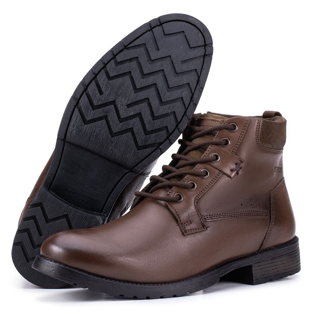 Coturno Masculino Kéffor Linha Ranger em Couro Det... - KÉFFOR Calçados