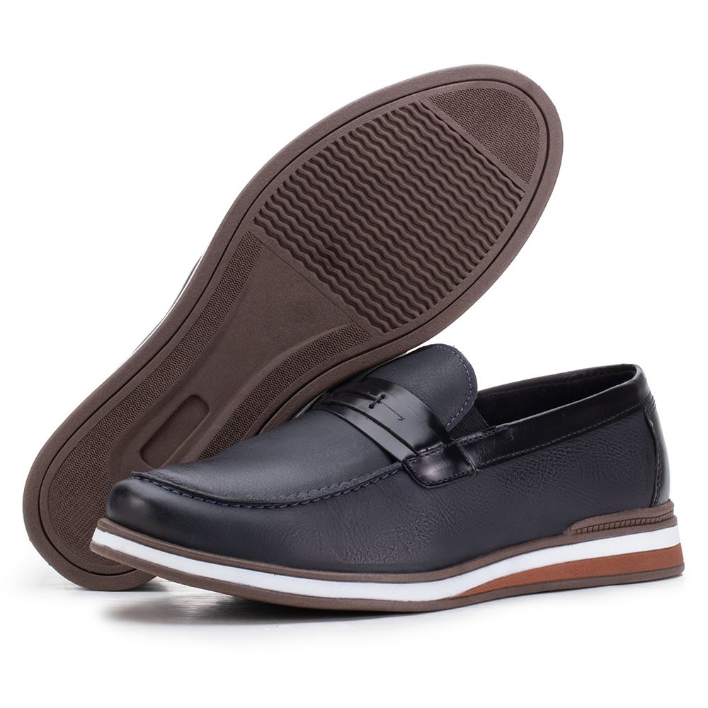 Mocassim Masculino De Couro Legítimo Trento - 1981... - KÉFFOR Calçados