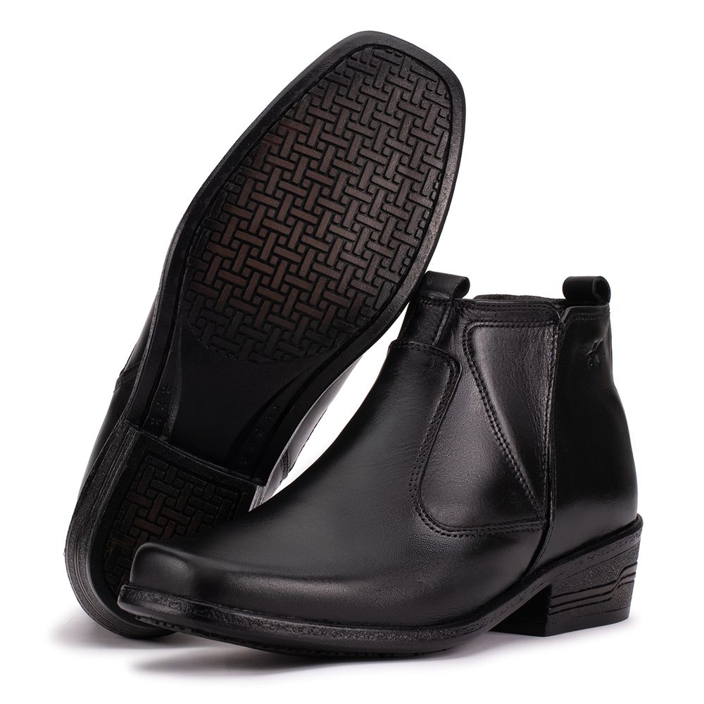 Bota Social Country Masculina Bico Quadrado Preto ... - KÉFFOR Calçados