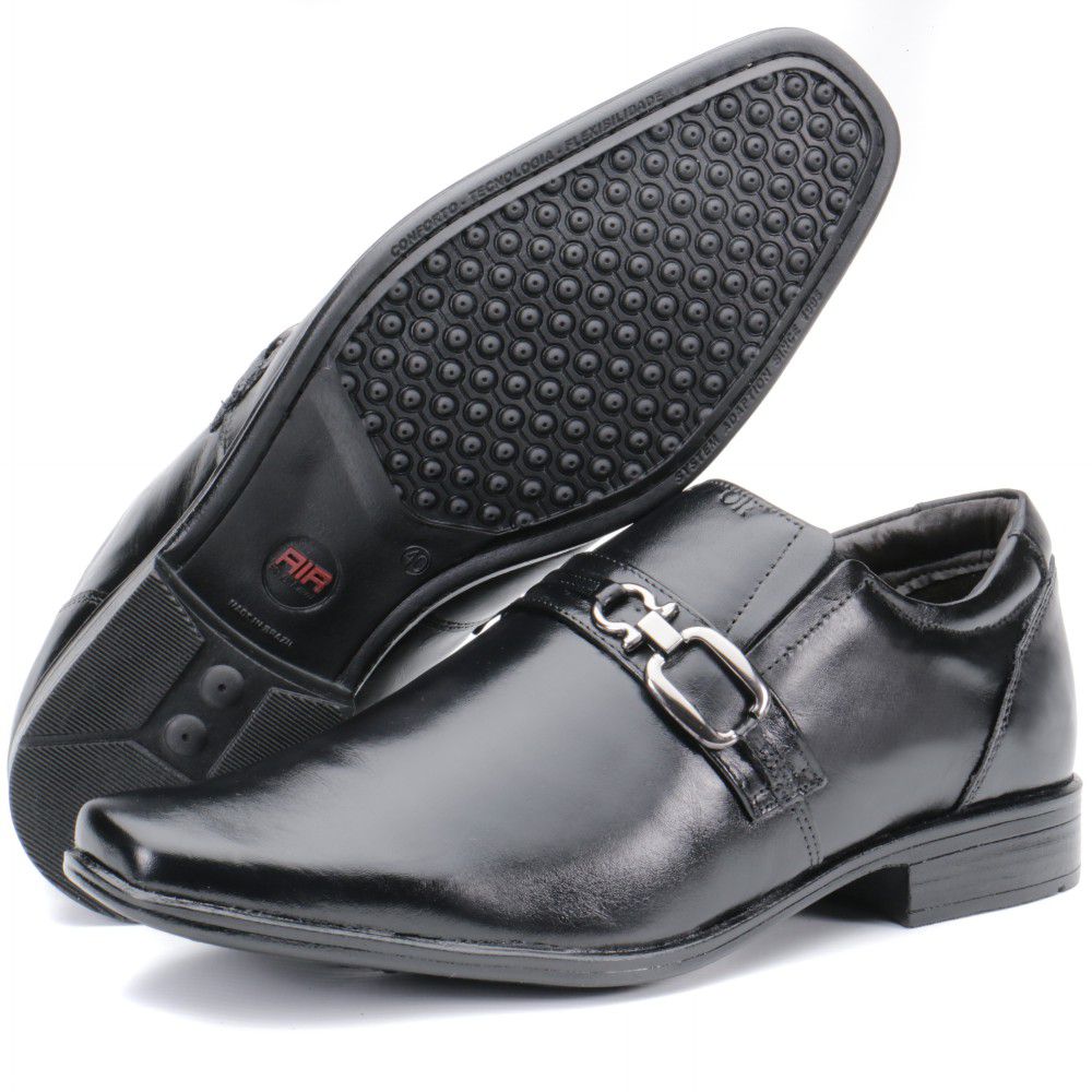 Calçado Sapato Social Masculino em Couro Preto Kéf... - KÉFFOR Calçados