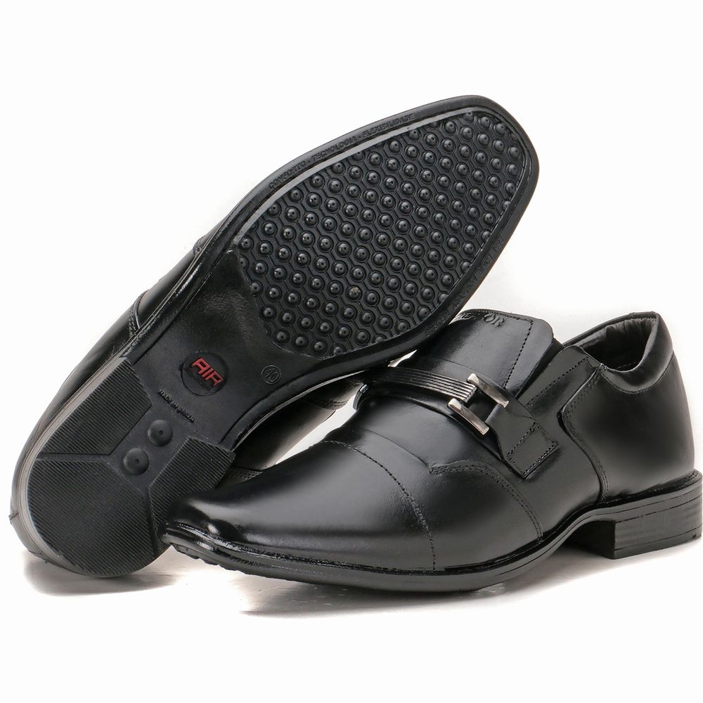 Sapato Social Masculino Em Couro Fino Preto Linha ... - KÉFFOR Calçados