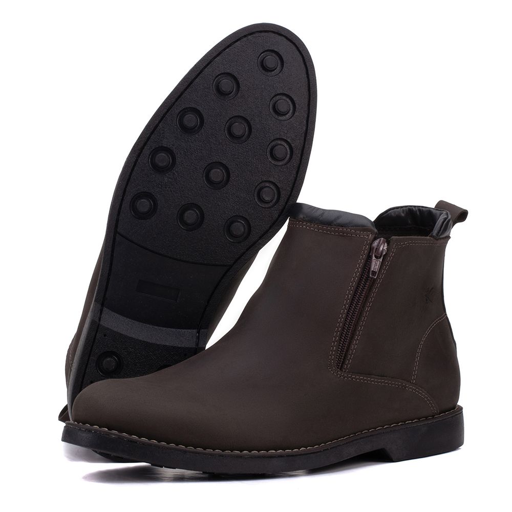 Bota Chelsea Masculina Couro Marrom - 19115-8057M - KÉFFOR Calçados