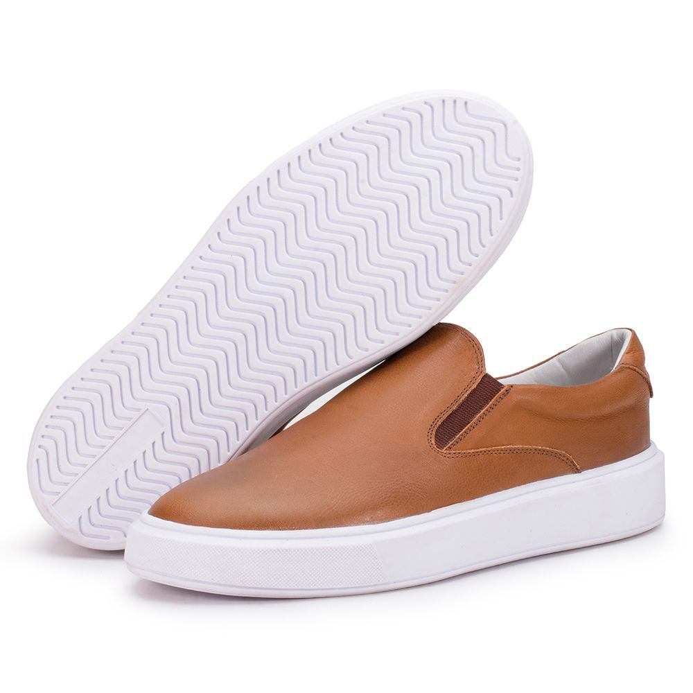 Mocassim Compass 305 De Couro Terracota Confortáve... - KÉFFOR Calçados