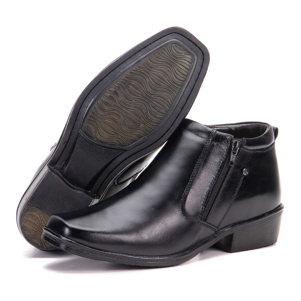 Bota Social Masculina Couro Legítimo Preto Arizona... - KÉFFOR Calçados