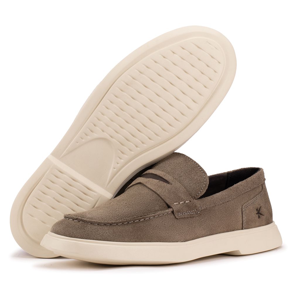 Mocassim Casual Masculino Couro Castanho Slip On P... - KÉFFOR Calçados