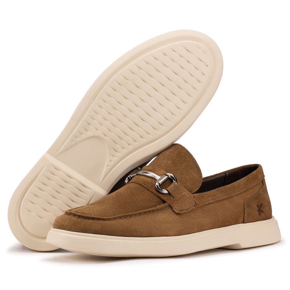 Mocassim Casual Couro Castor Slip On Parma - 19410... - KÉFFOR Calçados