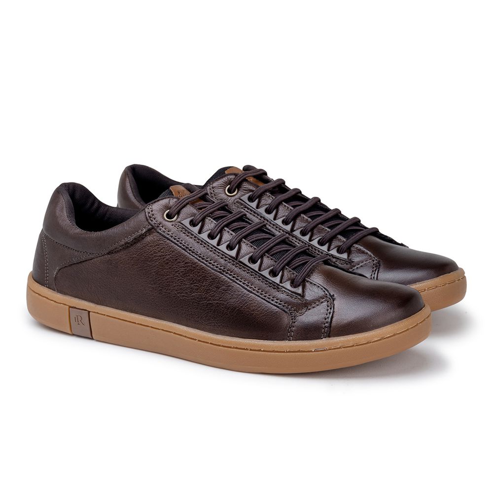 Sapatenis Casual em Couro Masculino North - Café | Calçados Laroche