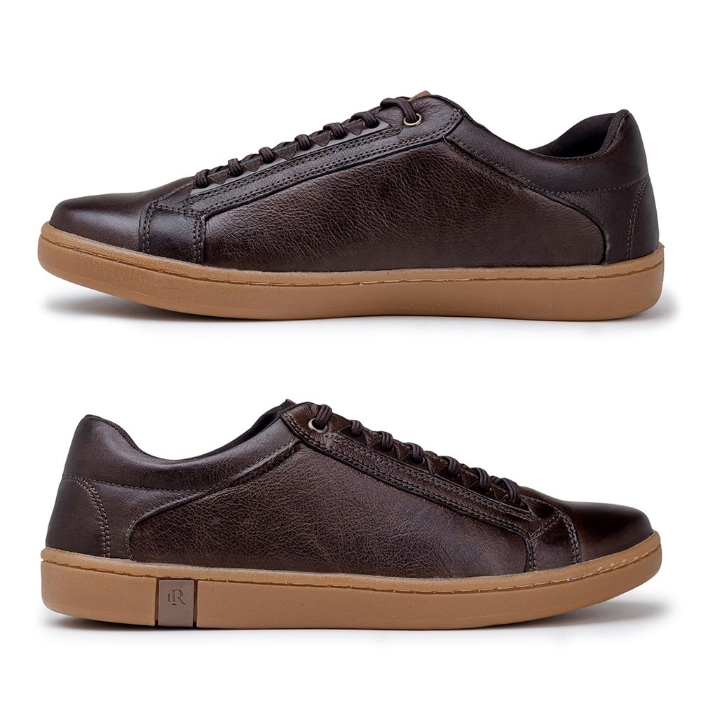 Sapatenis Casual em Couro Masculino North - Café | Calçados Laroche